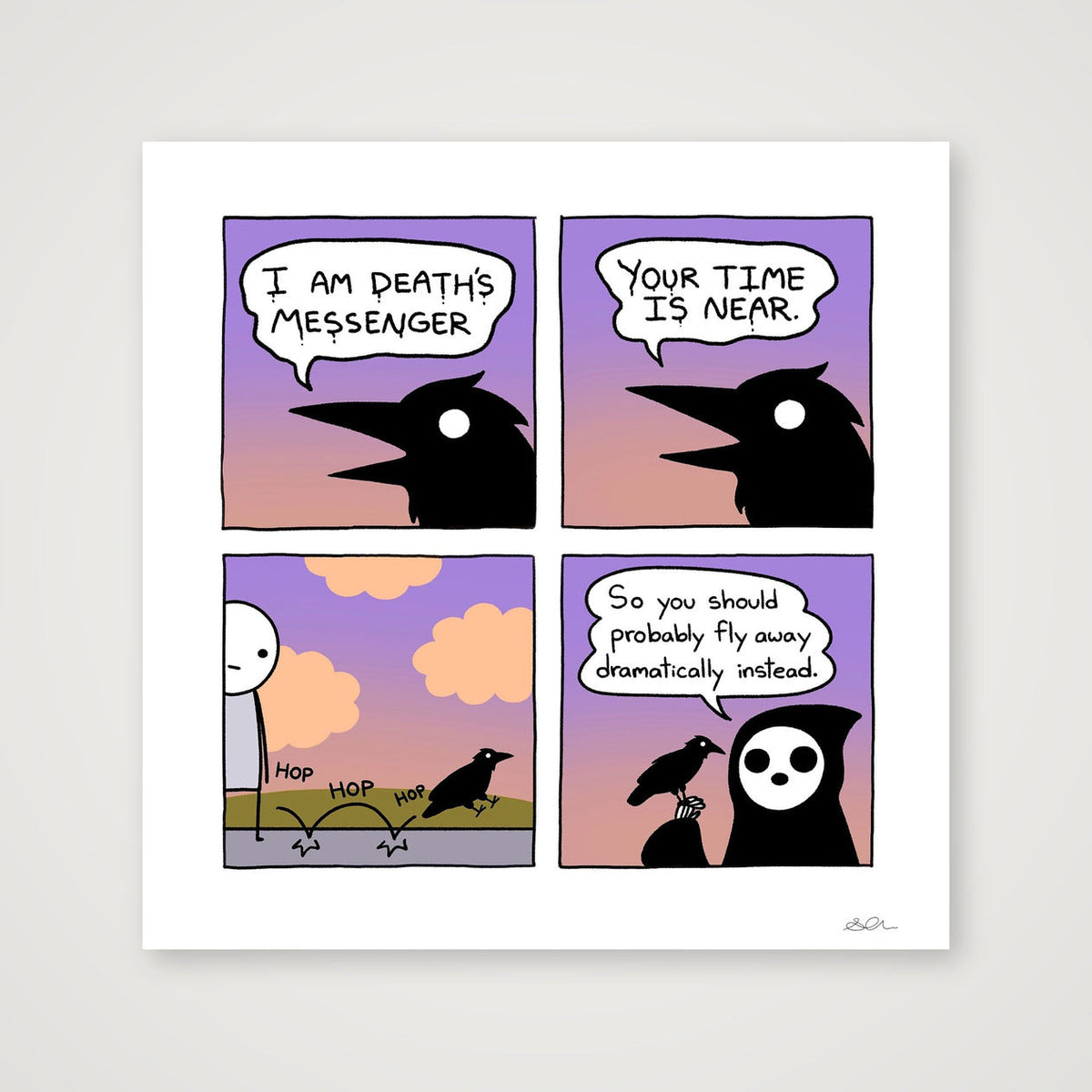 Death's Messenger — 30×30cm, 12×12" Print only
