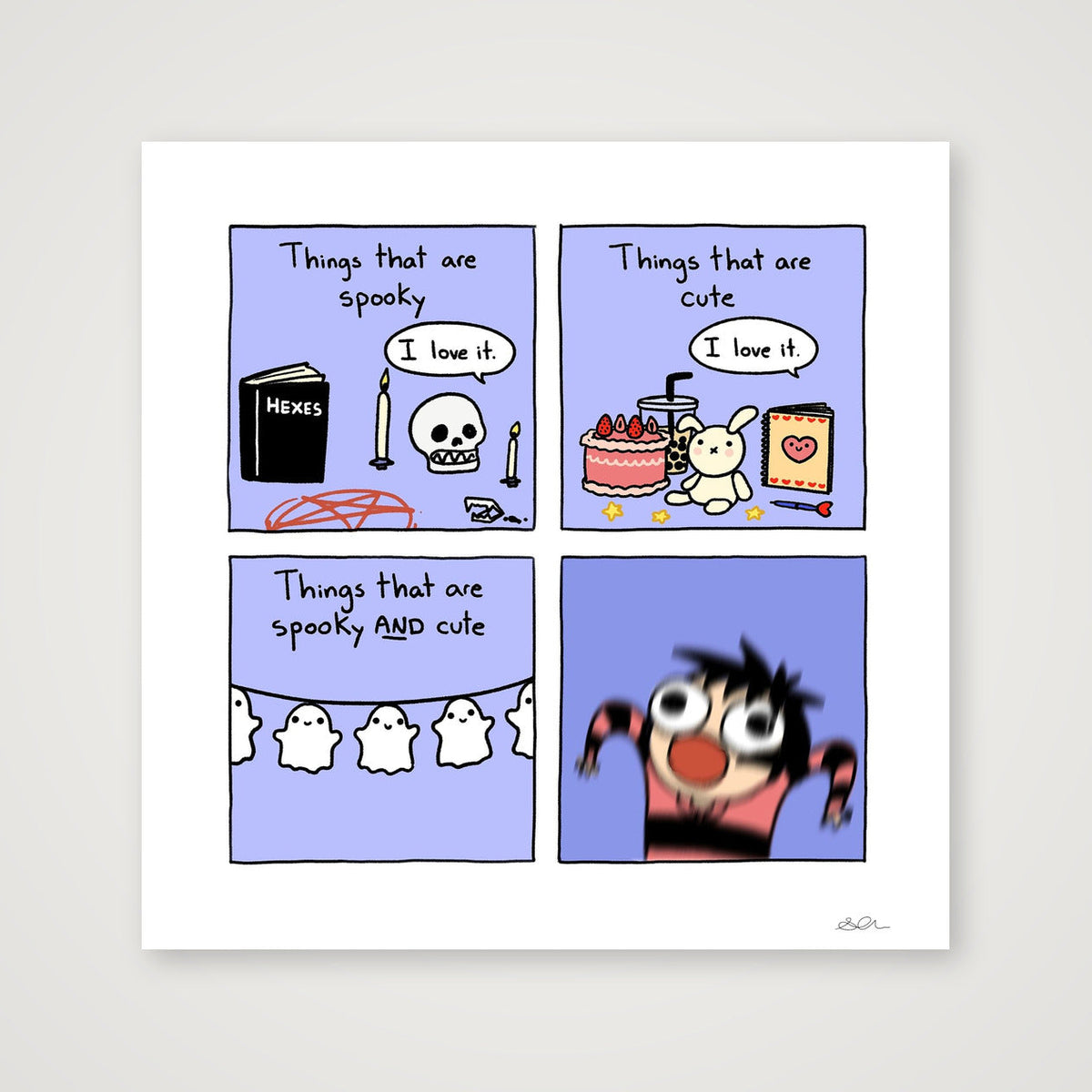 Spooky Cute — 30×30cm, 12×12" Print only