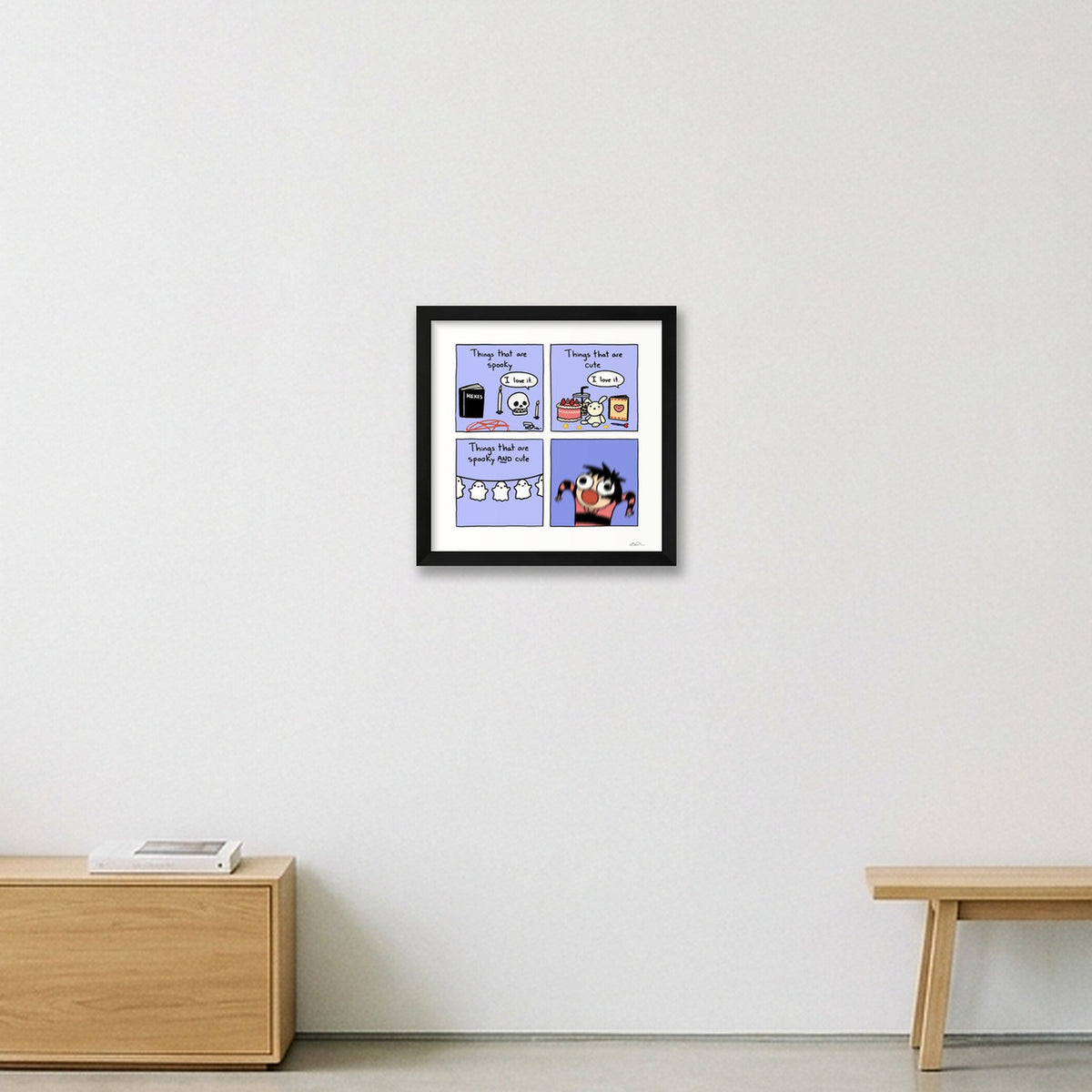 Spooky Cute — 30×30cm, 12×12" Black Frame